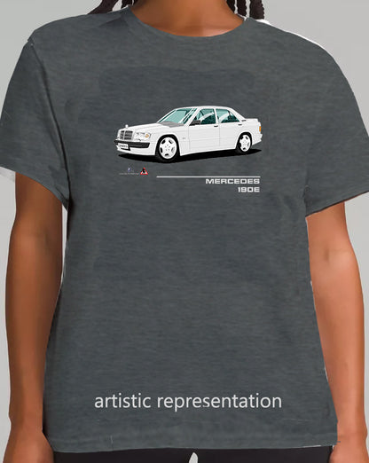Mercedes 190E Cosworth in Silver T Shirt