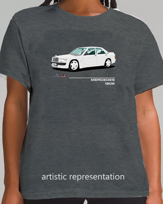 Mercedes 190E Cosworth in Silver T Shirt
