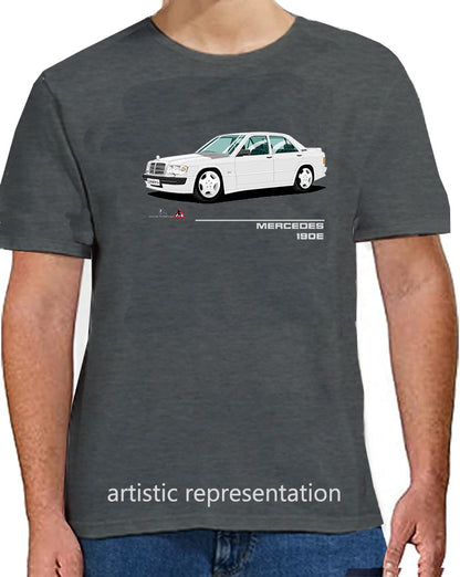 Mercedes 190E Cosworth in Silver T Shirt