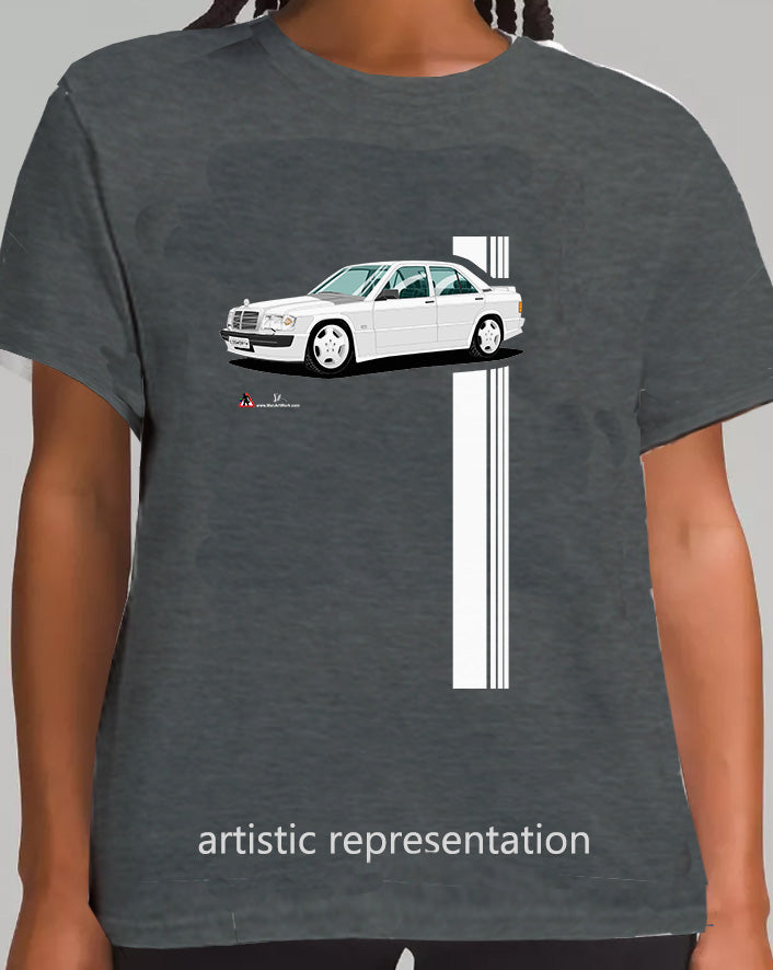 Mercedes 190E Cosworth in White T Shirt