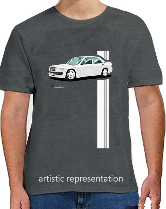 Mercedes 190E Cosworth in White T Shirt