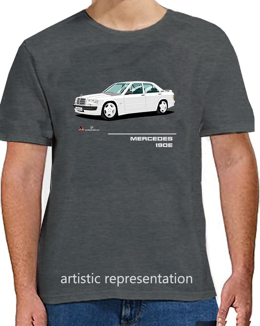Mercedes 190E Cosworth in White T Shirt
