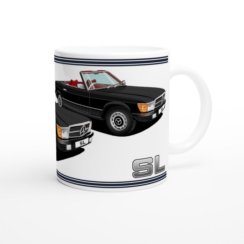 Mercedes R107 SL in Black Art Mug