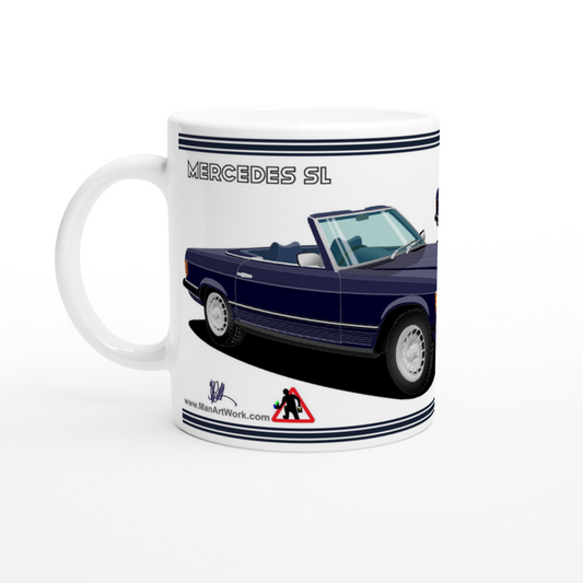 Mercedes R107 SL in Dark Blue Art Mug