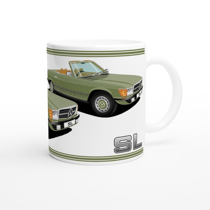 Mercedes R107 SL in Green Art Mug