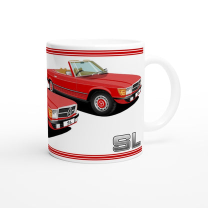 Mercedes R107 SL in Red Art Mug