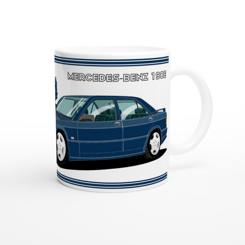 Mercedes 190E Cosworth in Blue Art Mug
