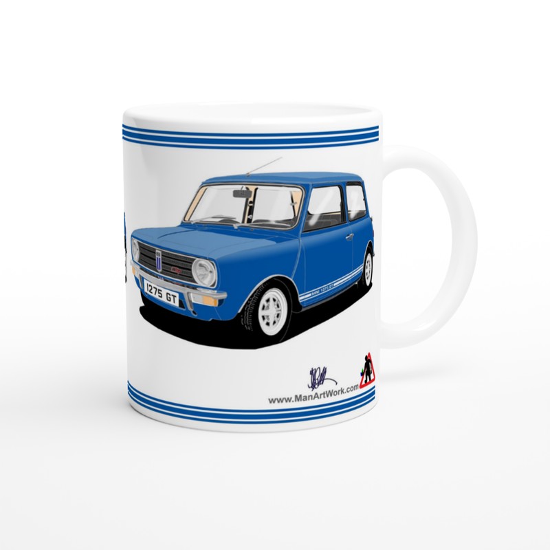 Mini 1275GT in Blue Art Mug