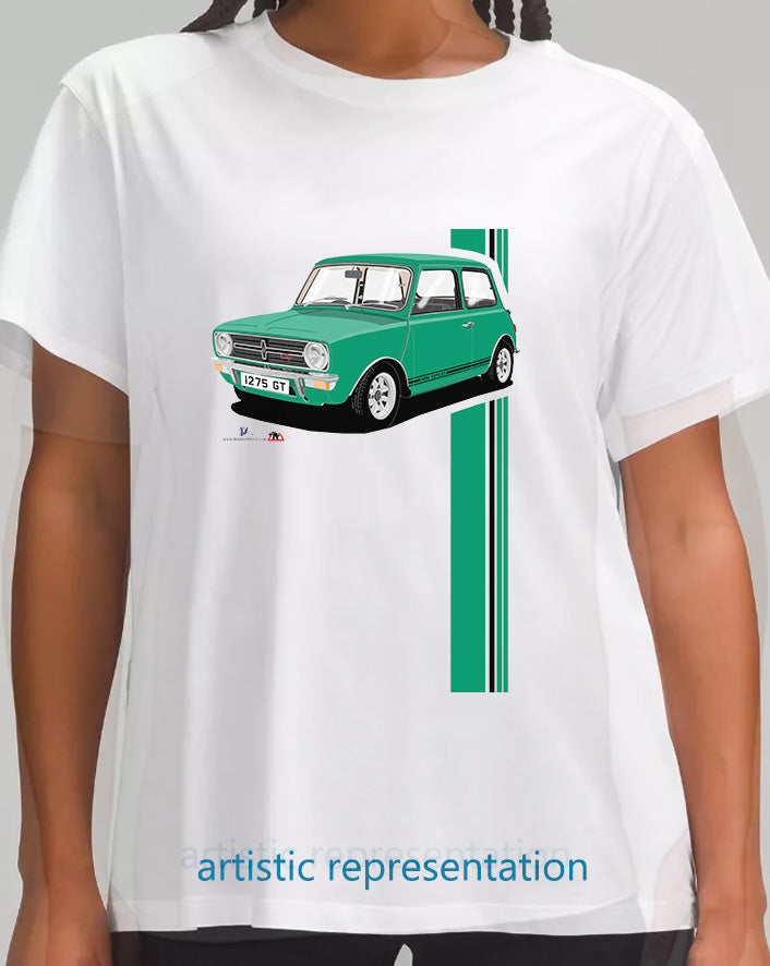 Mini 1275GT in Green T Shirt