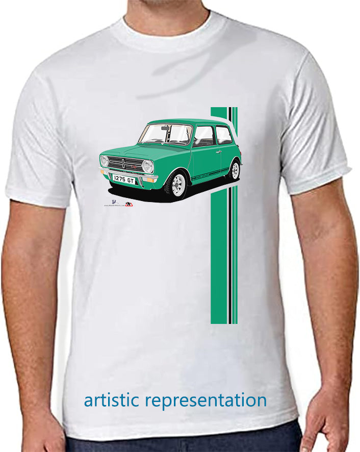 Mini 1275GT in Green T Shirt