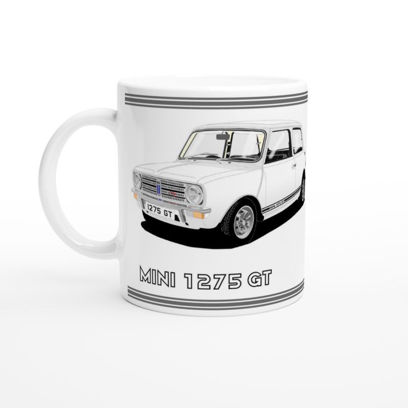 Mini 1275GT in White Art Mug