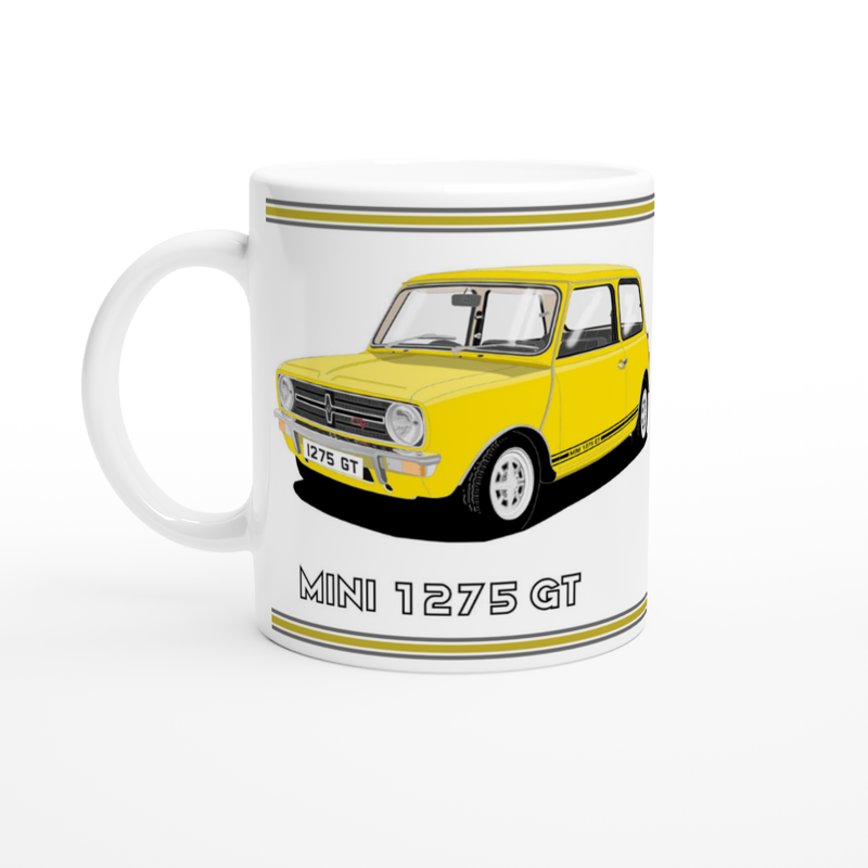 Mini 1275GT in Yellow Art Mug