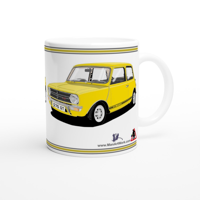 Mini 1275GT in Yellow Art Mug