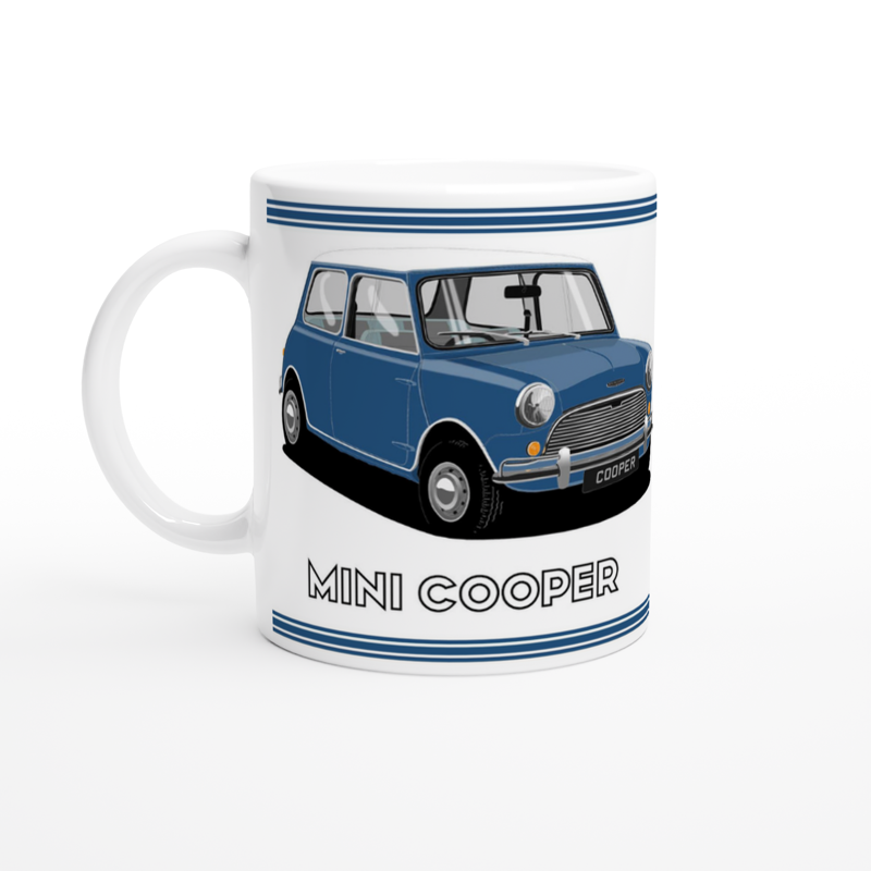 Mini Cooper Mk1 in Blue Art Mug