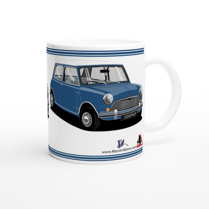 Mini Cooper Mk1 in Blue Art Mug