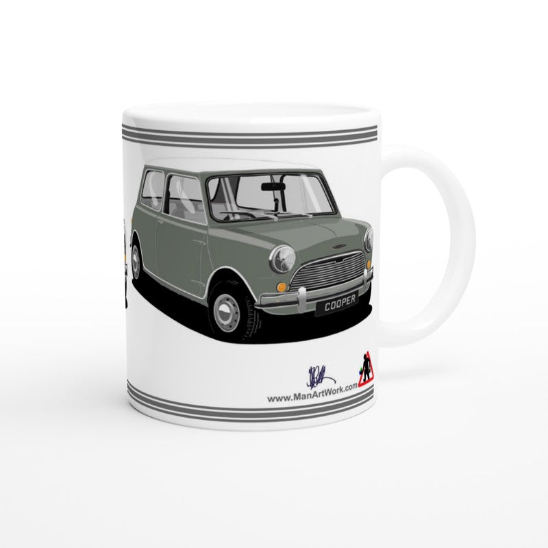 Mini Cooper Mk1 in Gray Art Mug