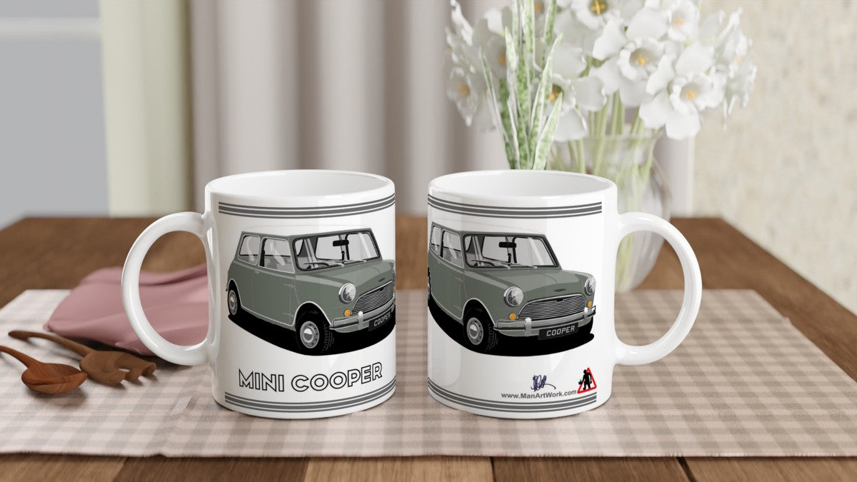 Mini Cooper Mk1 in Gray Art Mug