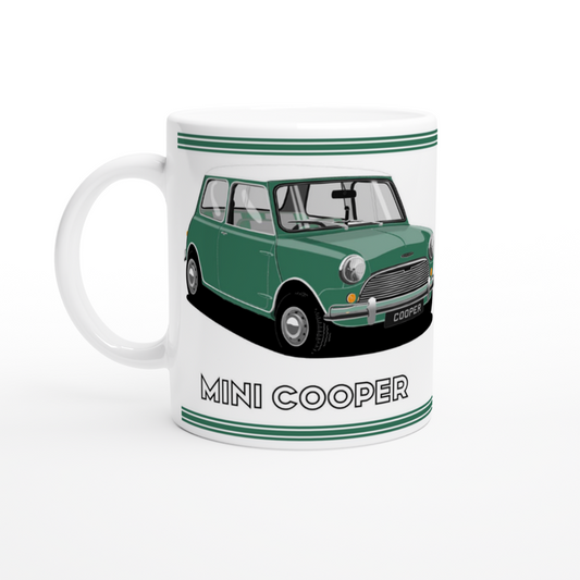 Mini Cooper Mk1 in Green Art Mug