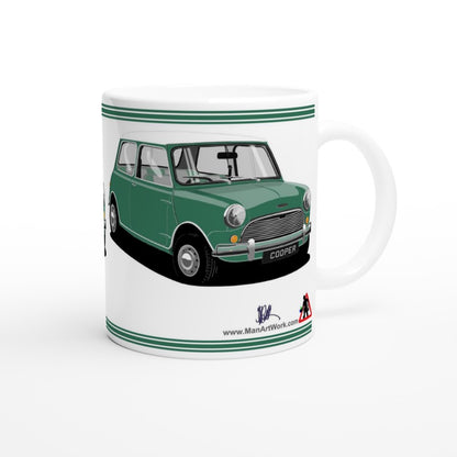 Mini Cooper Mk1 in Green Art Mug