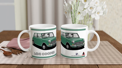 Mini Cooper Mk1 in Green Art Mug