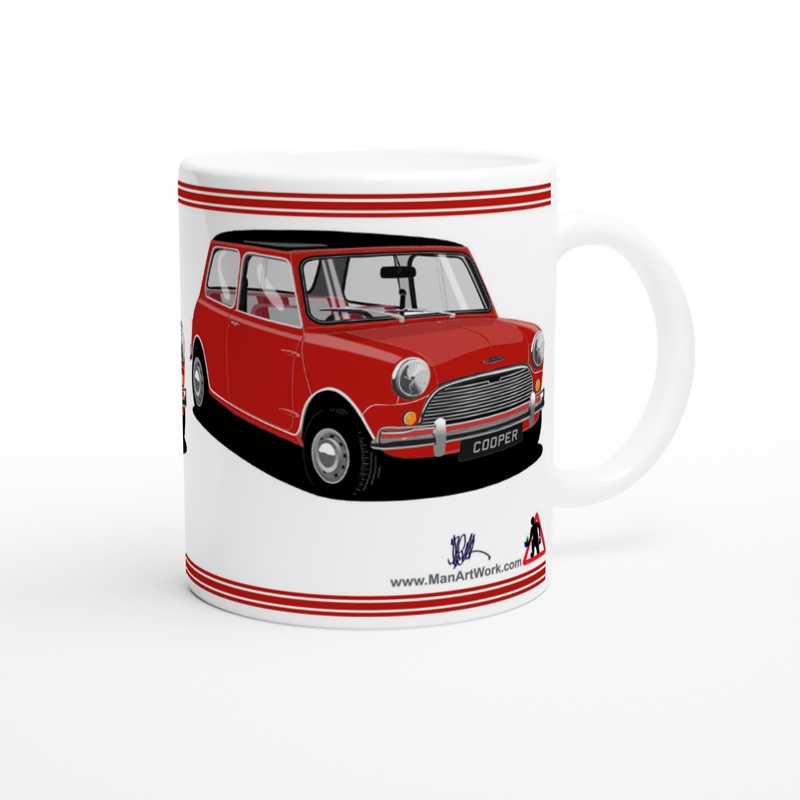 Mini Cooper Mk1 in Red & Black Art Mug