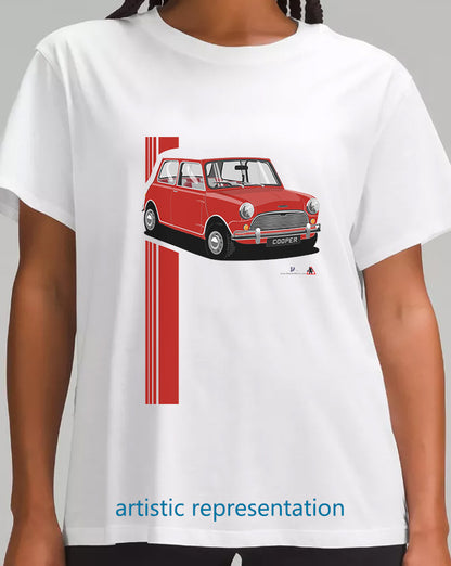 Mini Cooper Mk1 in Red & White T Shirt