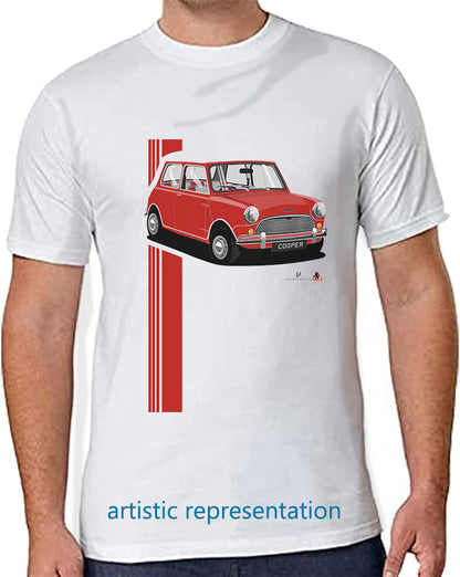 Mini Cooper Mk1 in Red & White T Shirt