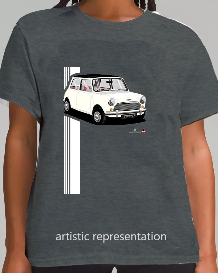 Mini Cooper Mk1 in White T Shirt