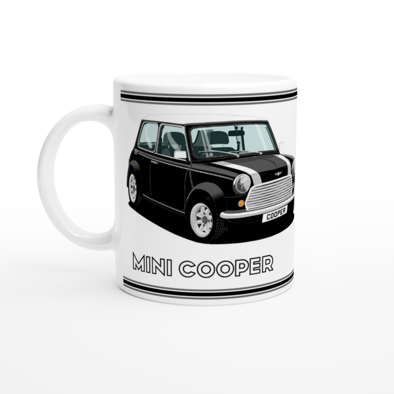 Mini Cooper Mk7 in Black Art Mug