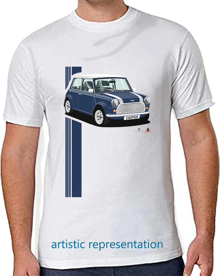 Mini Cooper Mk7 in Blue T Shirt