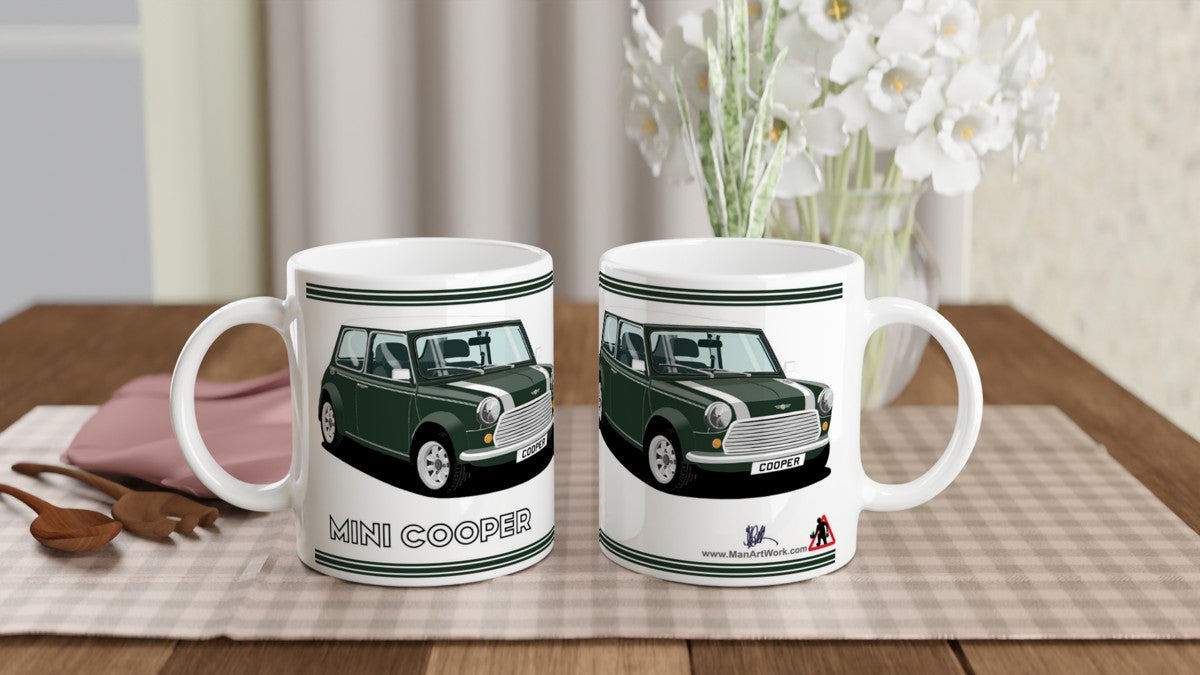 Mini Cooper Mk7 in Green Art Mug