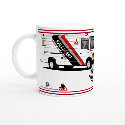 Mitsubishi Galant VR4 and Evo Rally Car Mug 