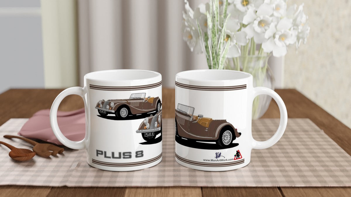 Morgan Plus 8 in Brown  Art Mug