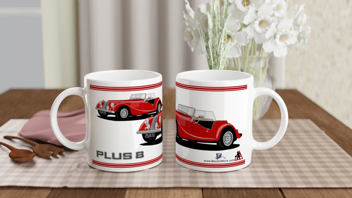 Morgan Plus 8 in Red  Art Mug