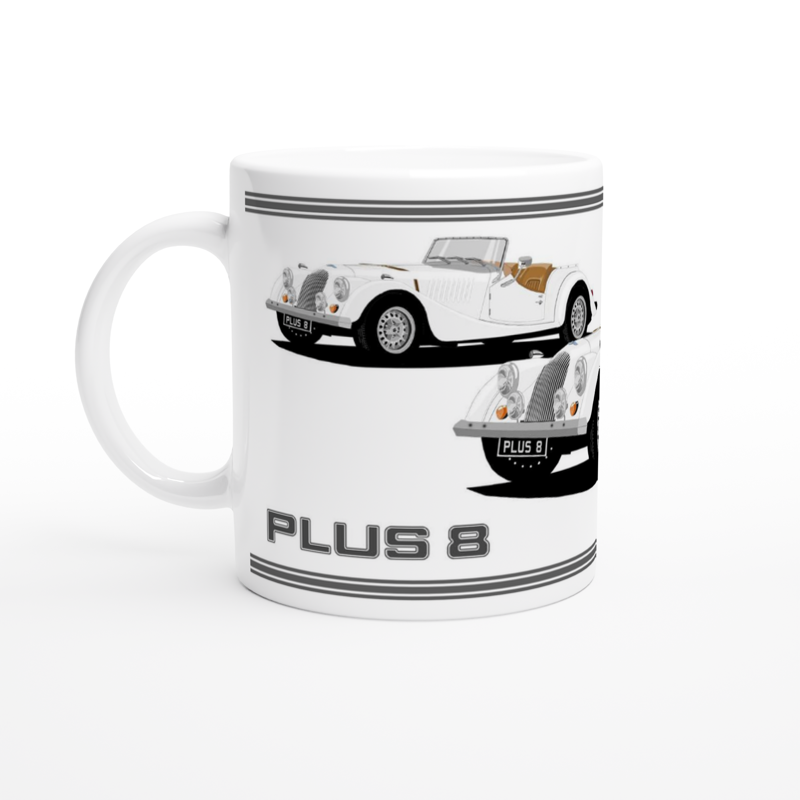 Morgan Plus 8 in White  Art Mug