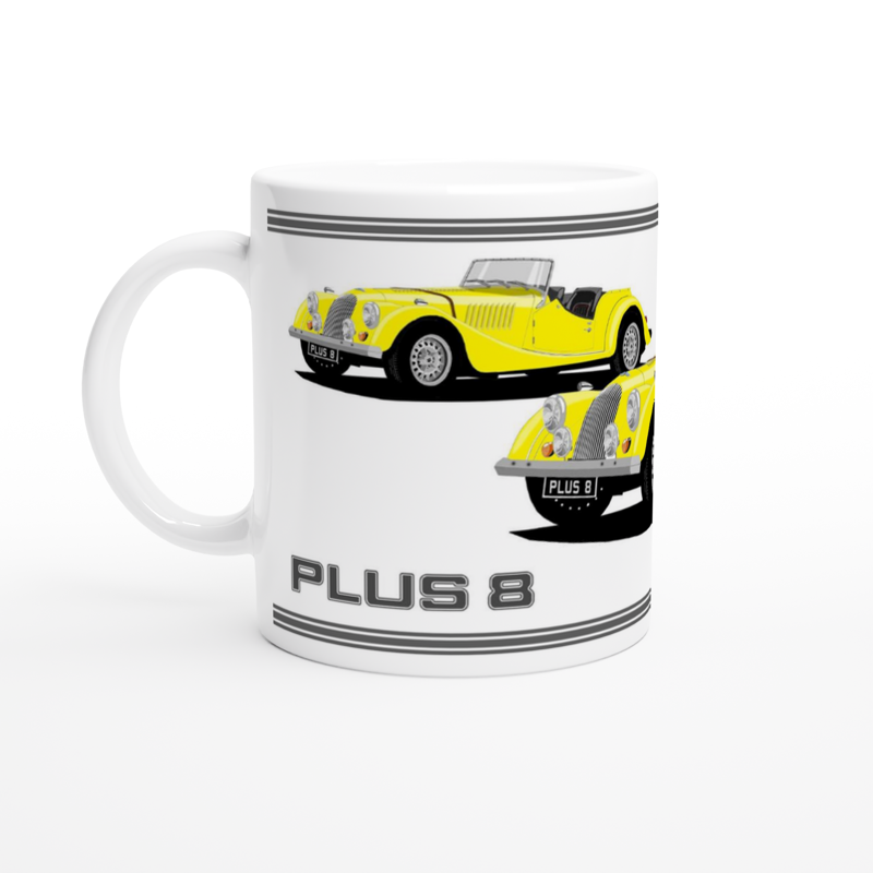 Morgan Plus 8 in Yellow  Art Mug