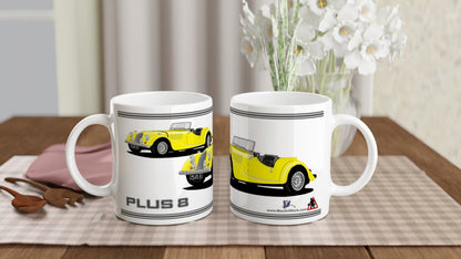 Morgan Plus 8 in Yellow  Art Mug