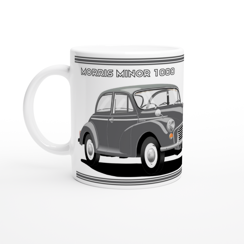 Morris Minor 2 Door Gray  Car Mug