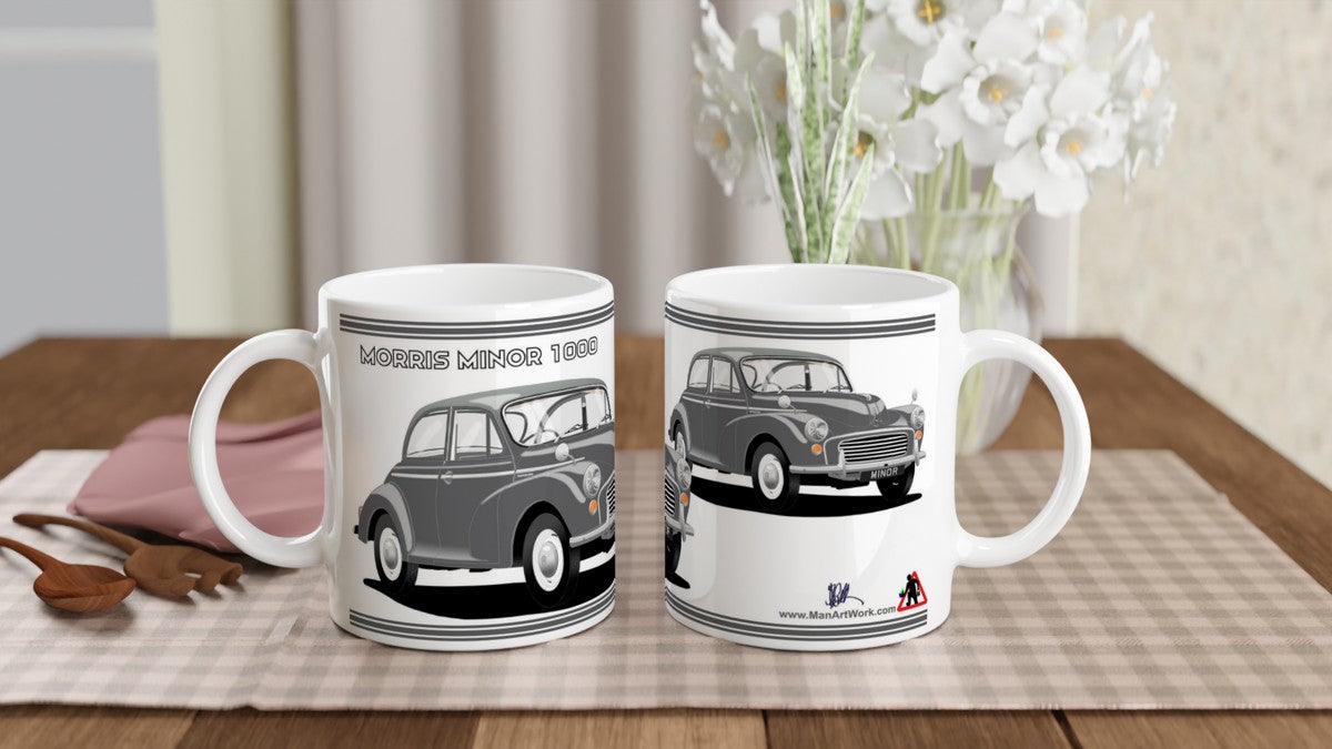 Morris Minor 2 Door Gray  Car Mug