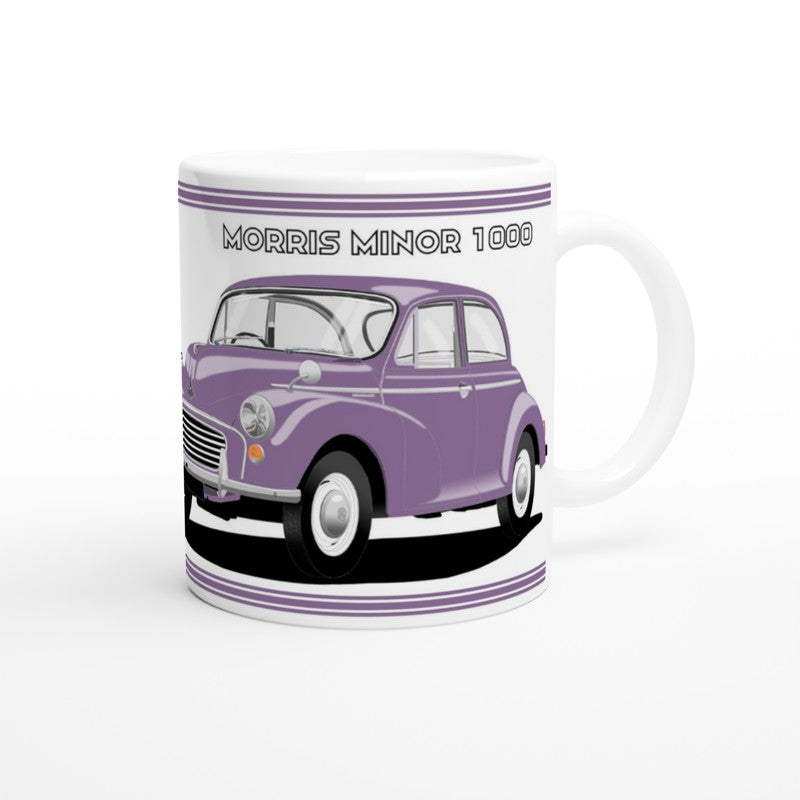 Morris Minor 2 Door Lilac Car Mug