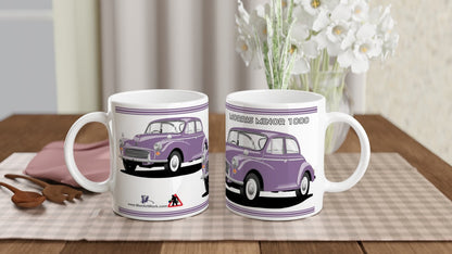 Morris Minor 2 Door Lilac Car Mug