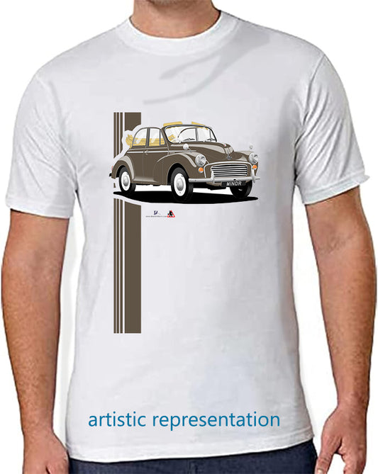 Morris Minor 1000 convertible in Brown T Shirt