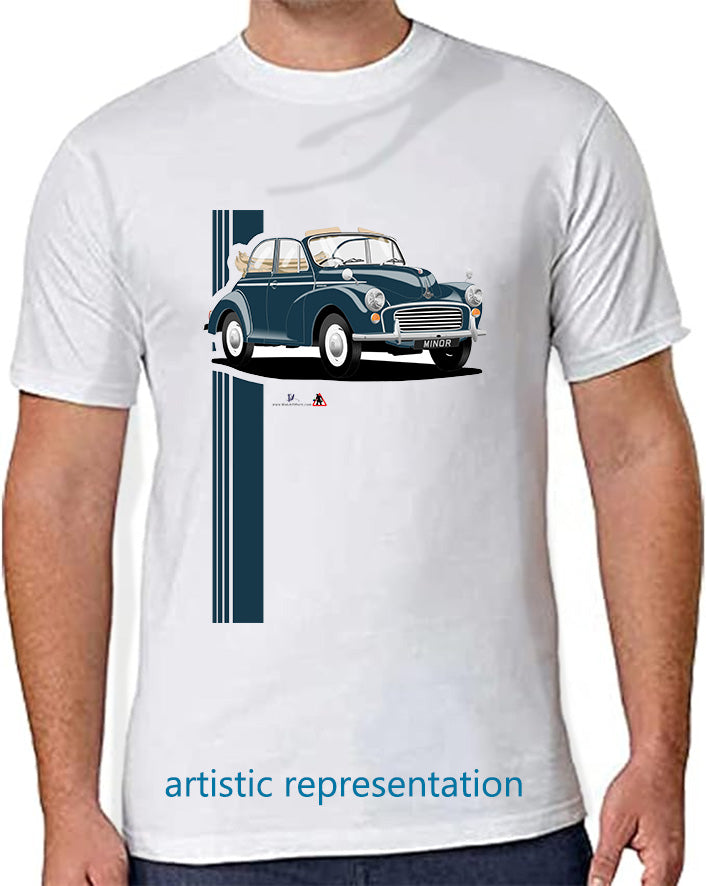 Morris Minor 1000 convertible in Dark Blue T Shirt