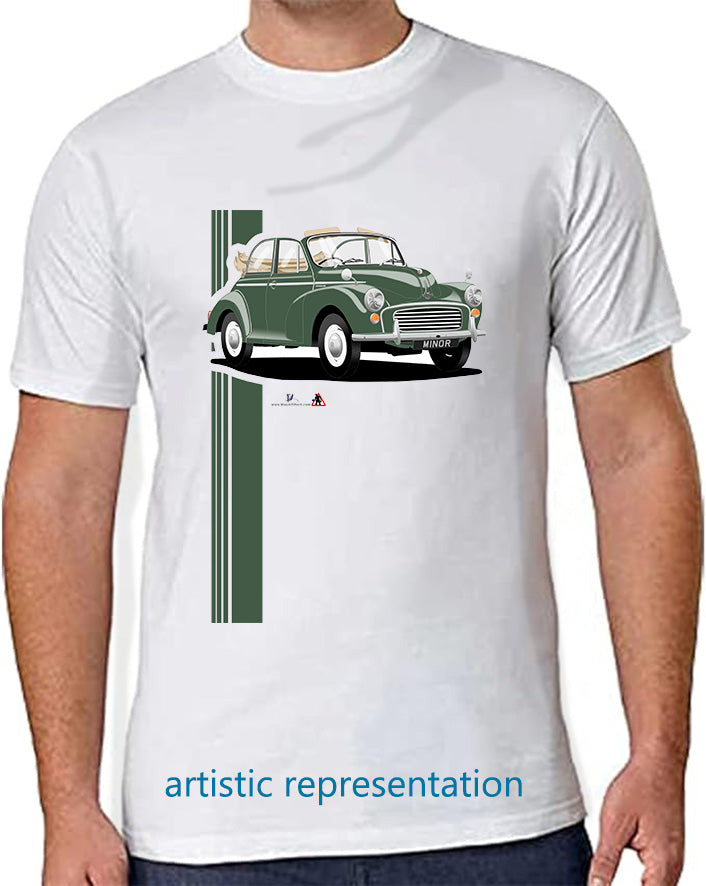 Morris Minor 1000 convertible in Green T Shirt