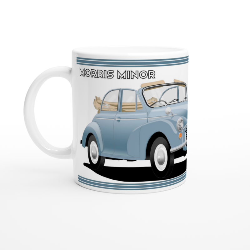 Morris Minor Convertible in Light Blue Art Mug