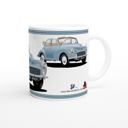 Morris Minor Convertible in Light Blue Art Mug