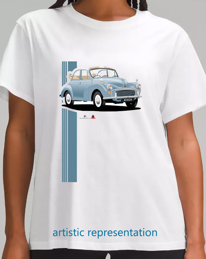 Morris Minor 1000 convertible in Light Blue T Shirt