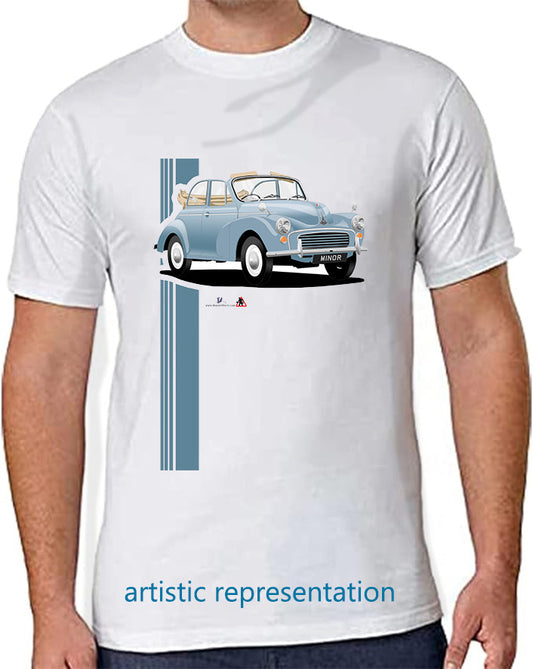 Morris Minor 1000 convertible in Light Blue T Shirt