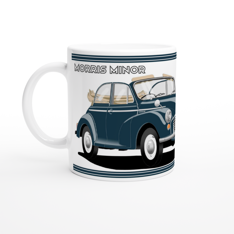 Morris Minor Convertible in Dark Blue Art Mug