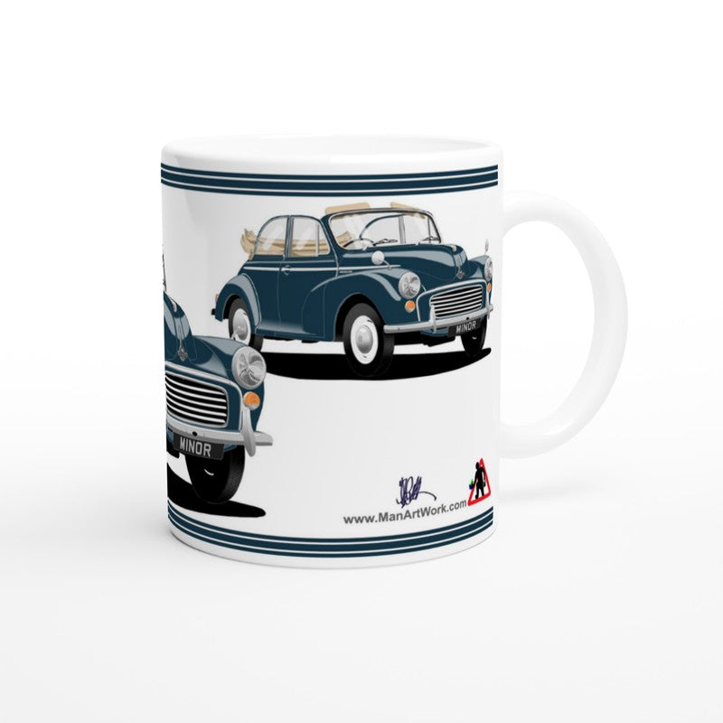 Morris Minor Convertible in Dark Blue Art Mug